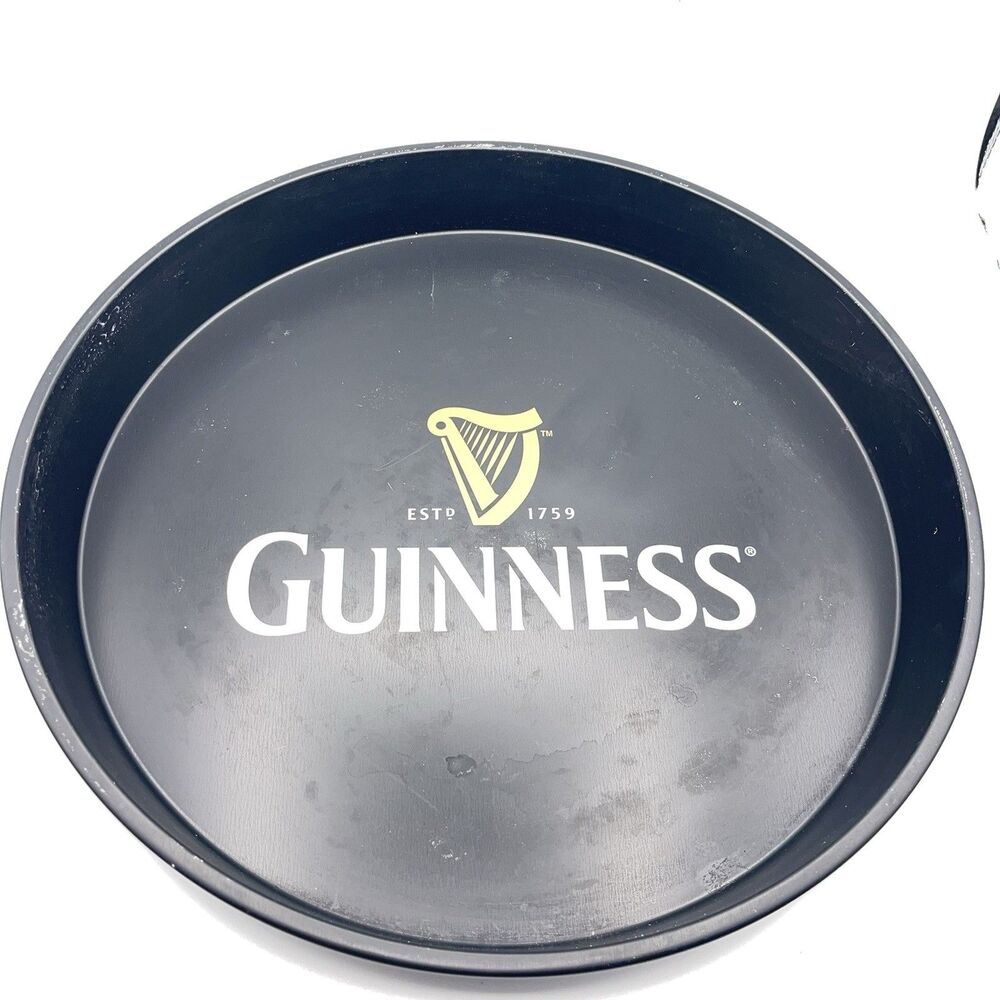 Authentic Vintage GUINNESS Beer Serving Tray 13" Black